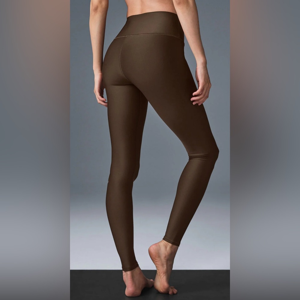 ALO Yoga Espresso Airlight High Waisted Leggings, NWT, use for Yoga & workout - Picture 3 of 11